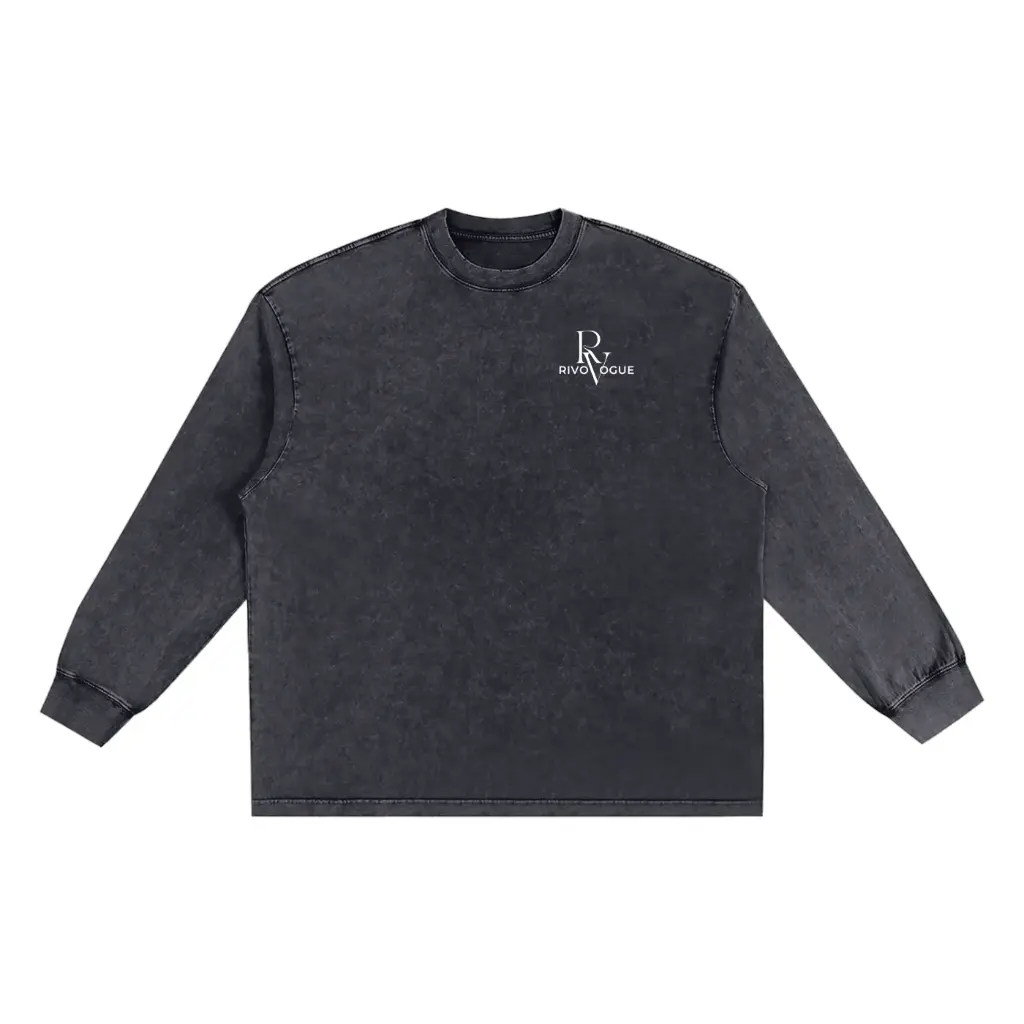 Rivo Snow Washed Oversize Long Tee